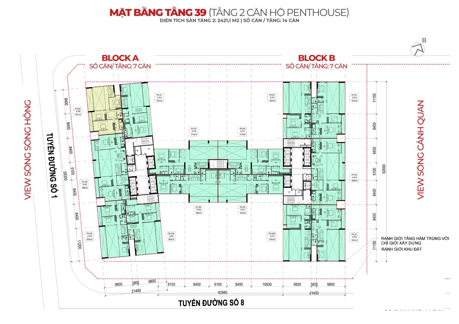 Mặt bằng tầng 39 - sunshine legend city Mặt bằng tầng 39 - sunshine legend city