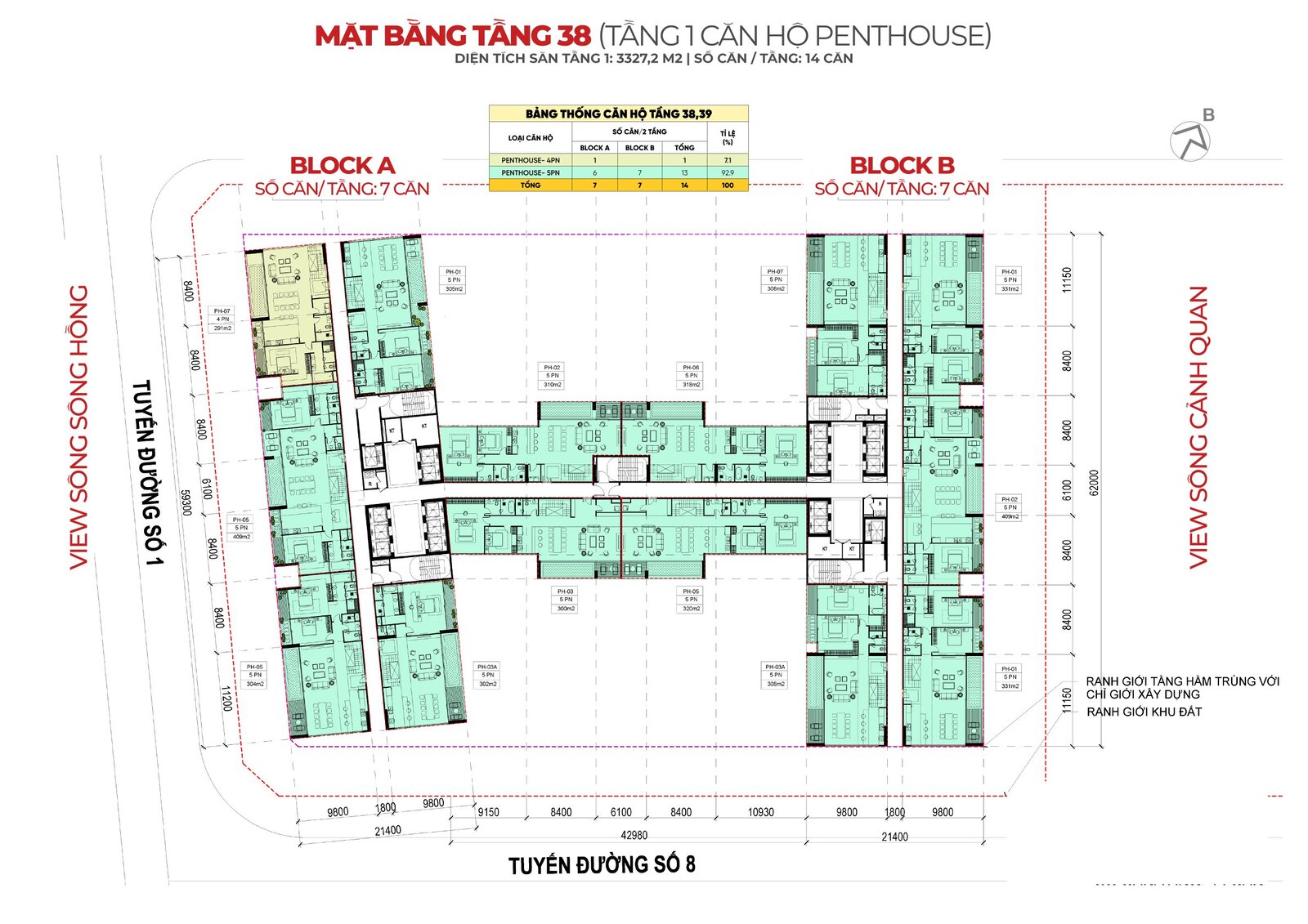 Mặt bằng tầng 38 - sunshine legend city Mặt bằng tầng 38 - sunshine legend city