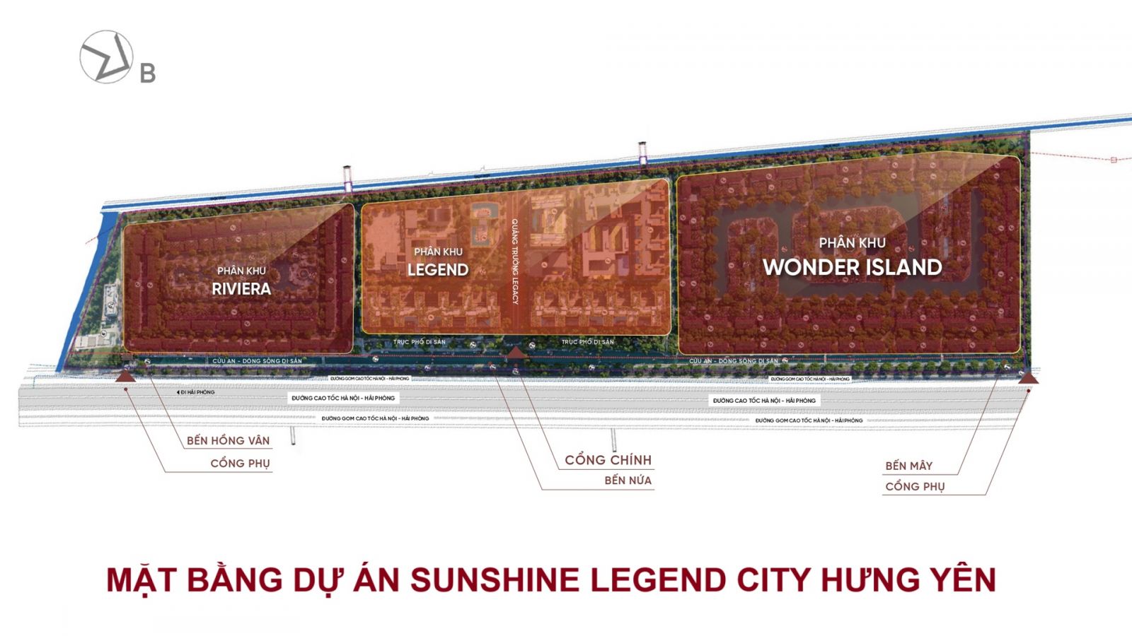 vị trí phân khu Legend - Sunshine Legend City vị trí phân khu Legend - Sunshine Legend City